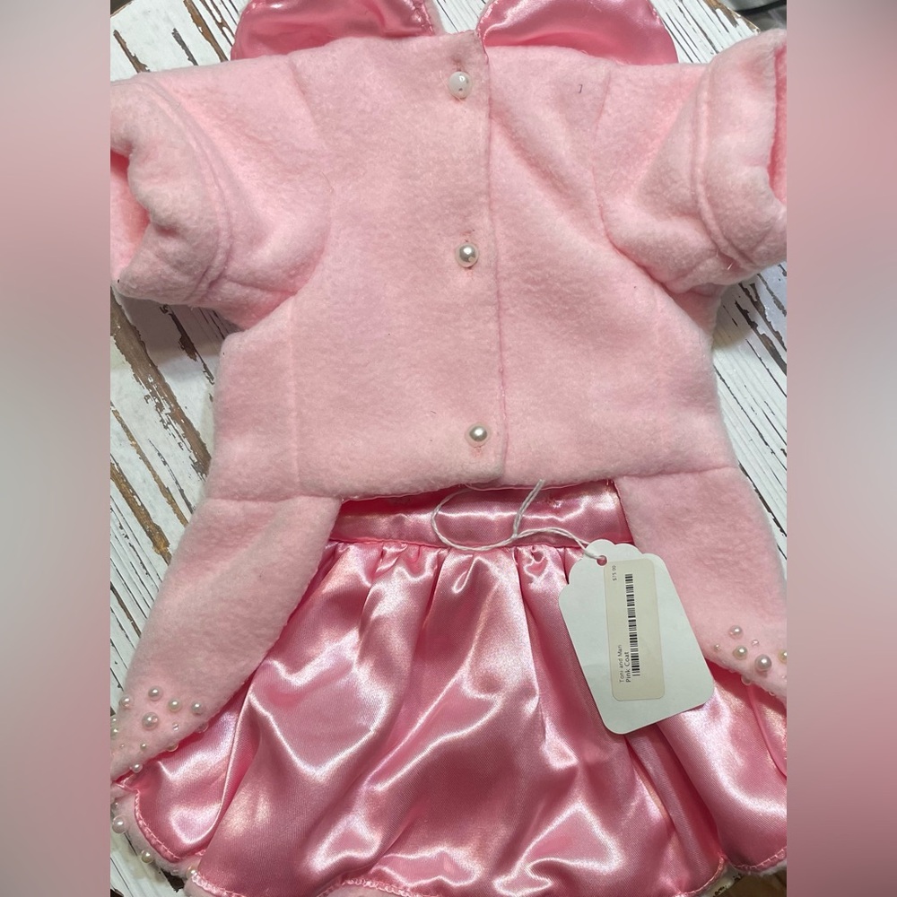 Pink Dog Coat with Pearl Accents
Large - Picture 4 of 4